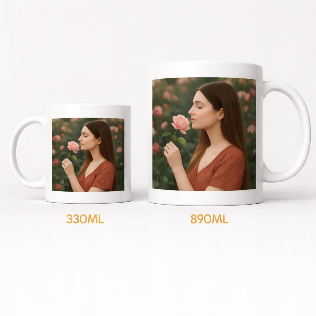 kubek gigant z własnym nadrukiem 890ml vs 330ml