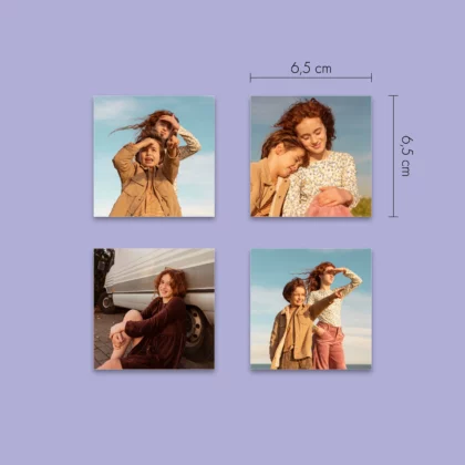 Magnes ze zdjęciem 6,5x6,5cm pakiet 4 sztuk