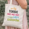 personalizowana torba z bawełny z napisem