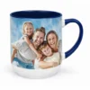 personalizowany kubek kawowy ze zdjęciem granatowy