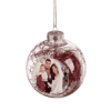 Bombka choinkowa z nadrukiem - czerwone nici, 80mm - Twój Projekt