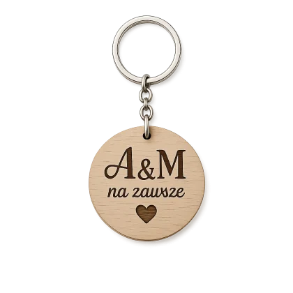 Brelok okrągły drewniany 4cm