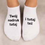 Stopki damskie z własnym nadrukiem, białe - Twój Projekt