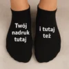 Stopki damskie z własnym nadrukiem, czarne - Twój Projekt