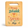 drewniana deska do krojenia z własnym nadrukiem zdjęciem lub napisem