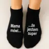 personalizowane skarpetki damskie czarne stopki
