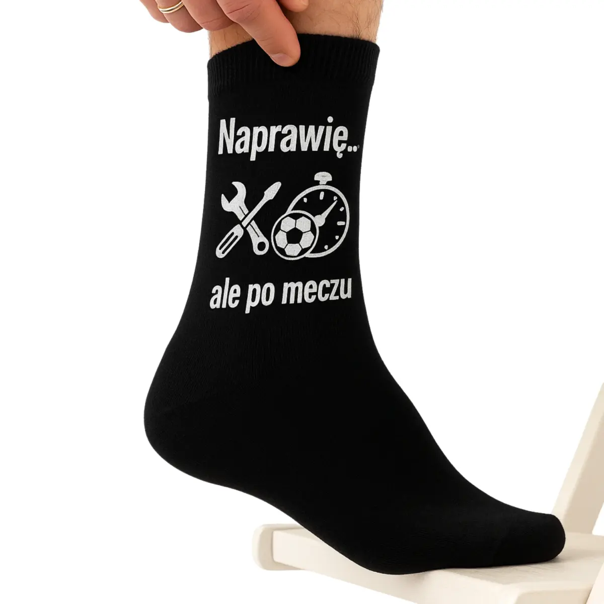 skarpetki męskie czarne z nadrukiem (3)