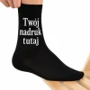 skarpetki męskie z nadrukiem czarne