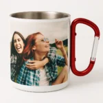 Kubek stalowy z karabińczykiem, 300ml - Twój Projekt