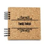 Album na zdjęcia z grawerem, korkowy, 20x20cm - Elegancki