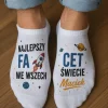 personalizowane skarpetki stopki dla faceta białe