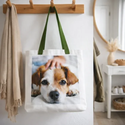 torba na ramię z własnym zdjęciem zielone uszy