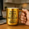 złoty kubek z grawerem