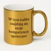 złoty kubek z nadrukiem