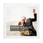 Album na zdjęcia, ekoskóra, 22x22cm - Ślubny