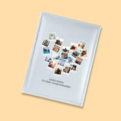 Album na zdjęcia z nadrukiem, 18x25cm - Serce ze zdjęć