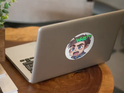 okrągła naklejki z własnym nadrukiem