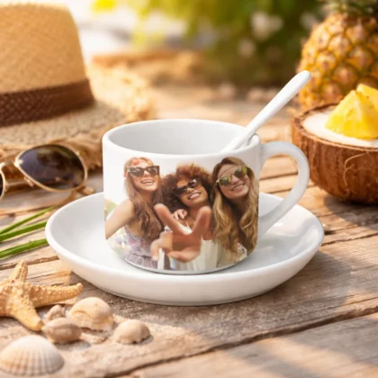 personalizowana filiżanka z własnym zdjęciem lub napisem logo