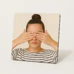 Fotoobraz drewniany z podstawką, 25x25cm - Twój Projekt