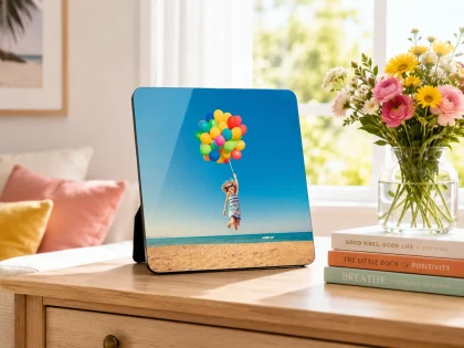 personalizowany obraz drewniany ze zdjęciem 25x25cm