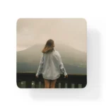 Podkładka pod kubek z nadrukiem, korkowa, 9,5x9,5cm - Twój Projekt