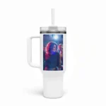 Duży kubek termiczny, tumbler z uchem i słomką 1200 ml – Twój Projekt