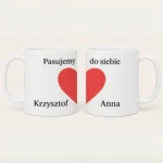 Kubki dla pary - zestaw 2 sztuk - Pasujemy do siebie