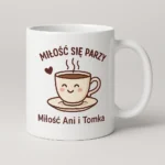 Kubek z nadrukiem - Miłość się parzy