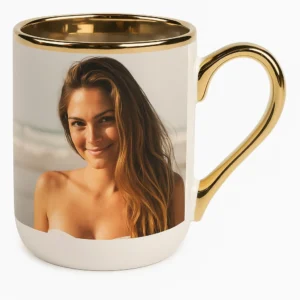 Złoty Kubek Royal Gold, złote wykończenie, 330ml - Twój Projekt