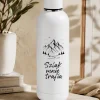 butelka z nadrukiem stalowa 500ml biała