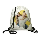 Plecak z cekinami personalizowany, biały, 33x42cm - Twój Projekt