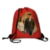 plecak z cekinami czerwony z własnym nadrukiem