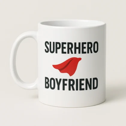 SUPERHERO BOYFRIEND kubek personalizowany dla chłopaka