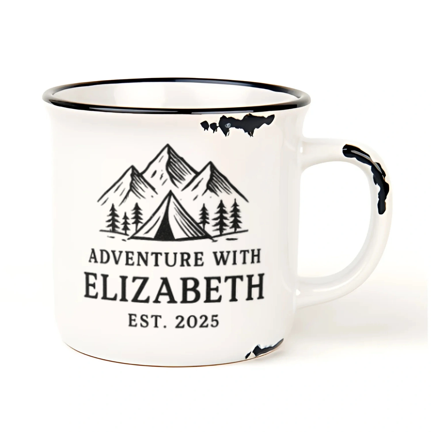 kubek retro camper 280ml z własnym nadrukiem biały