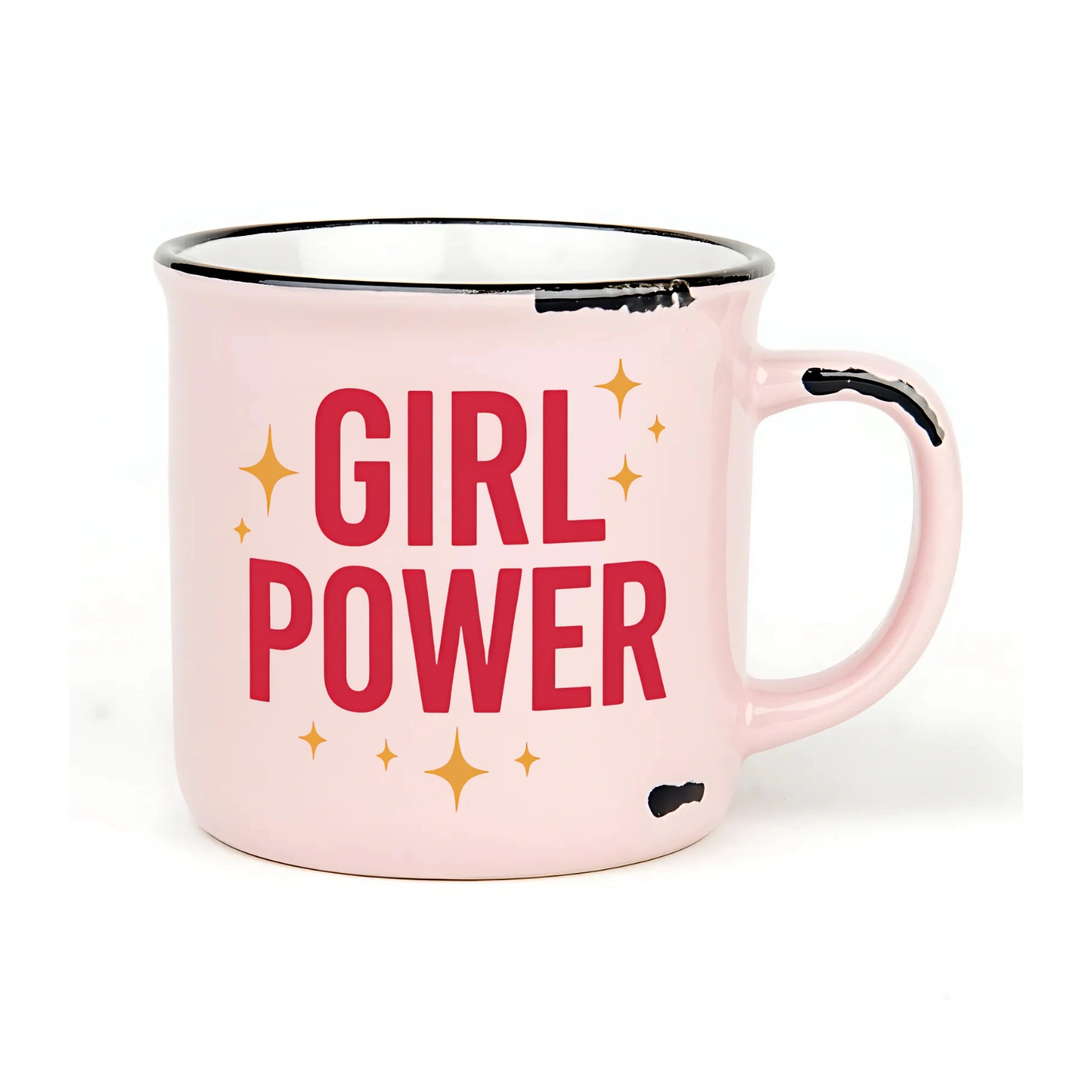 kubek retro camper różowy z własnym nadrukiem