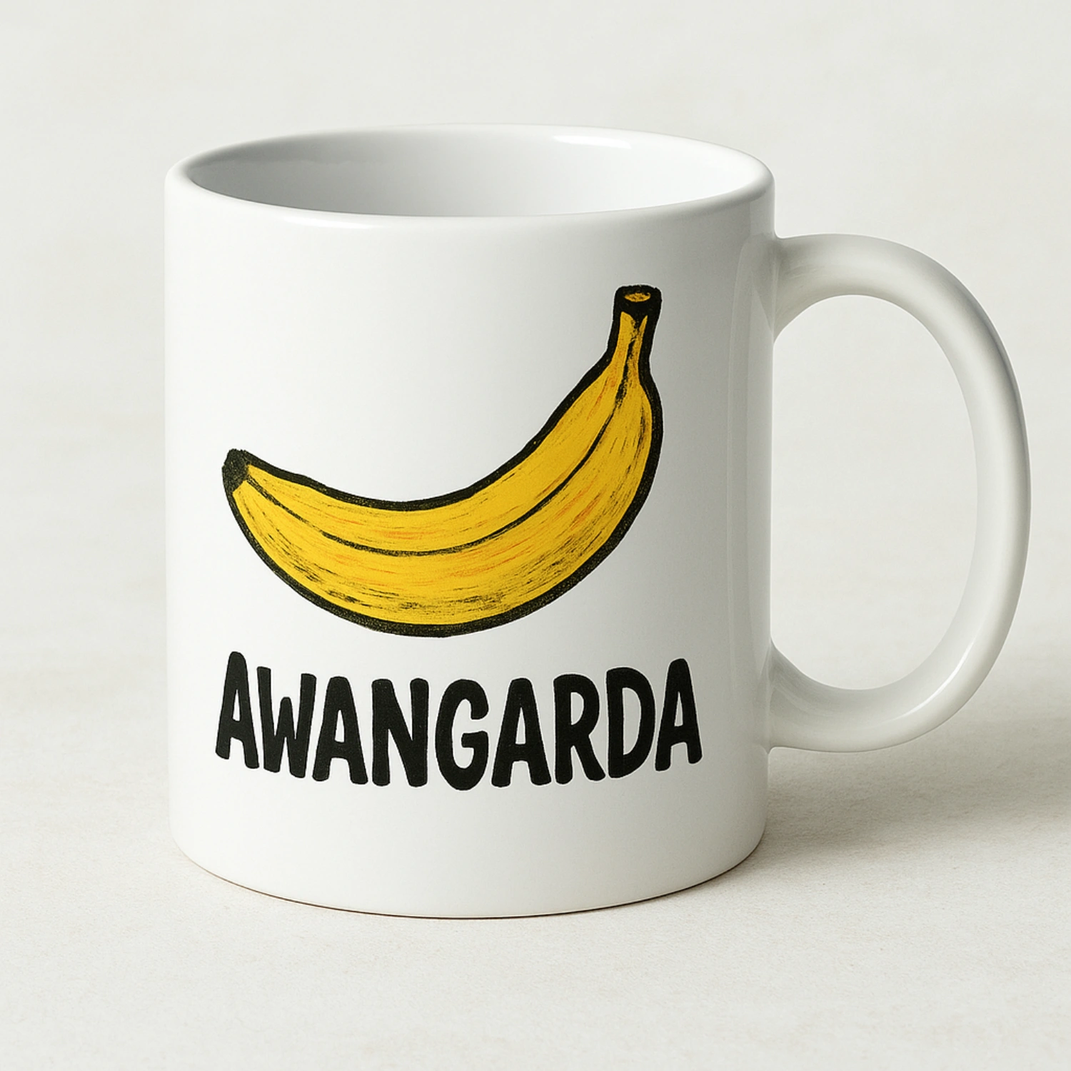 kubek z nadrukiem - banan, czyli awangarda