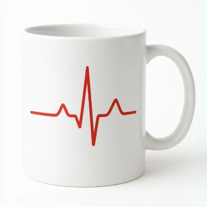 kubek z nadrukiem - kreska ekg (1)