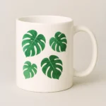 Kubek z nadrukiem - Liście monstery