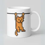 Kubek z nadrukiem - Pikselowy kot