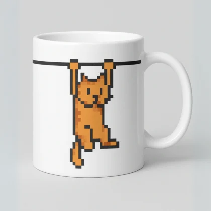 kubek z nadrukiem pikselowy kot