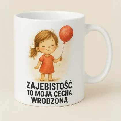 Kubek z nadrukiem - Zajebistość to moja cecha wrodzona