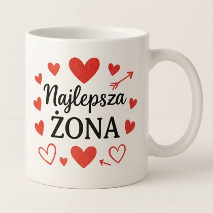 walentynkowy kubek z nadrukiem najlepsza żona