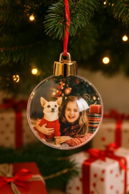 bombka ze zdjęciem personalizowana plastikowa