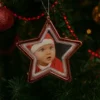 bombka ze zdjęciem w kształcie gwiazdy czerwona - gwiazdka personalizowana