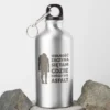 personalizowana butla aluminiowa z nadrukiem srebrna