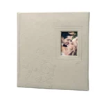 Album na zdjęcia 10x15cm, kieszeniowy szyty, 200 zdjęć - Szary z okienkiem