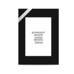 Ramka passe-partout 40/60 prostokąt II (okno 30/40) - czarna