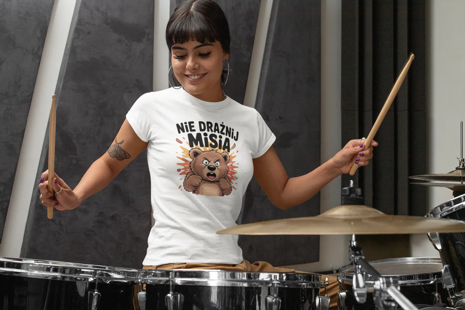 Koszulka z nadrukiem - Nie drażnij misia - obrazek 4