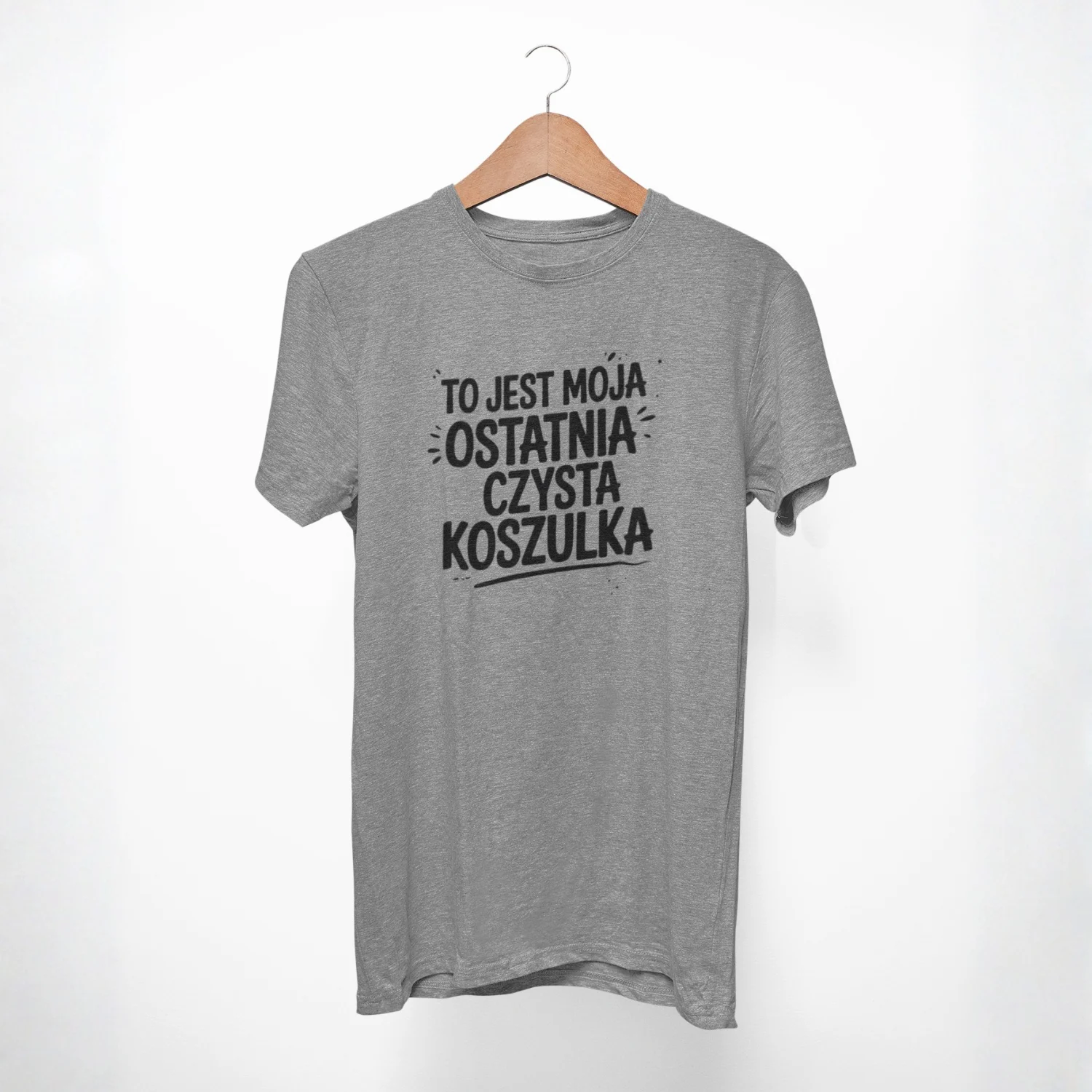 Koszulka męska z nadrukiem - To jest moja ostatnia czysta koszulka (1)