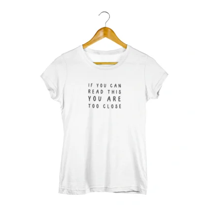 T-shirt damski z nadrukiem, Malfini - If You can read this You are too close